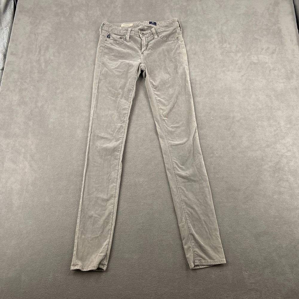 AG Adriano Goldschmied The Legging Corduroy Pants Womens 25R Gray Super Skinny